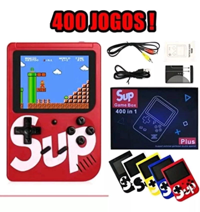 Mini Game Super Retrô C/ Bateria Recarregável 400 Em 1