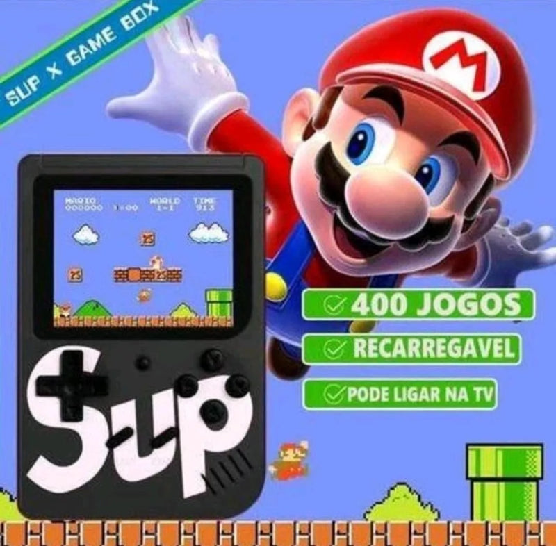 Mini Game Super Retrô C/ Bateria Recarregável 400 Em 1