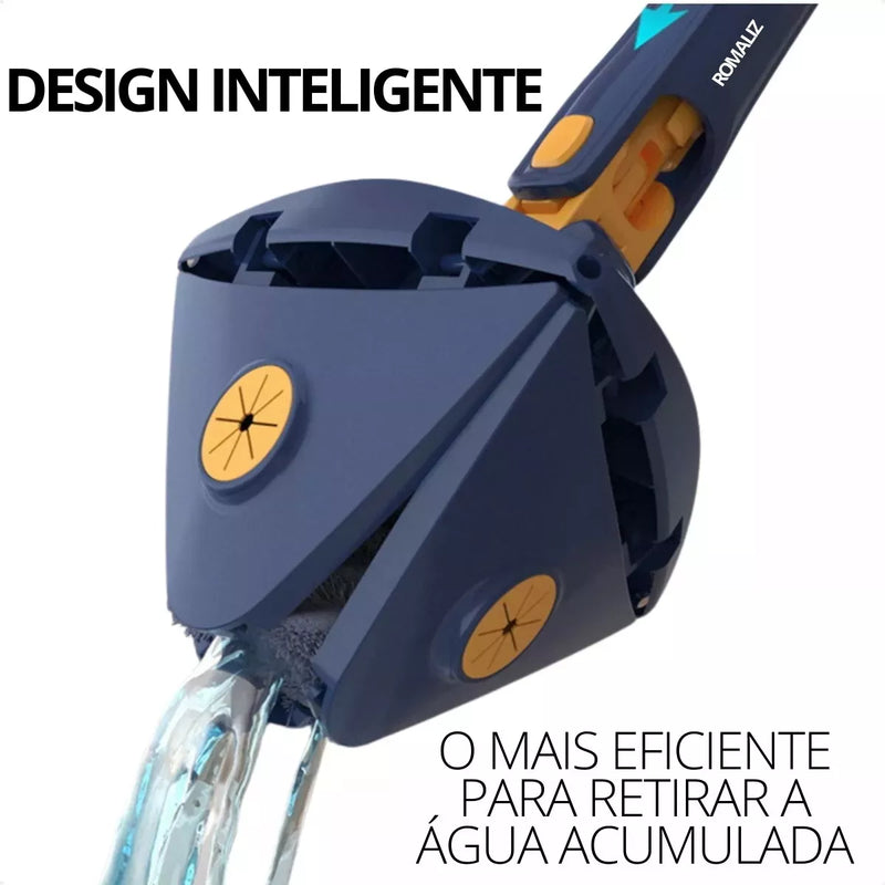 Mop Triangular Esfregão Rodo Mágico Giratório 360°