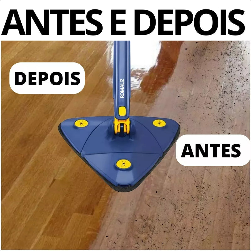 Mop Triangular Esfregão Rodo Mágico Giratório 360°